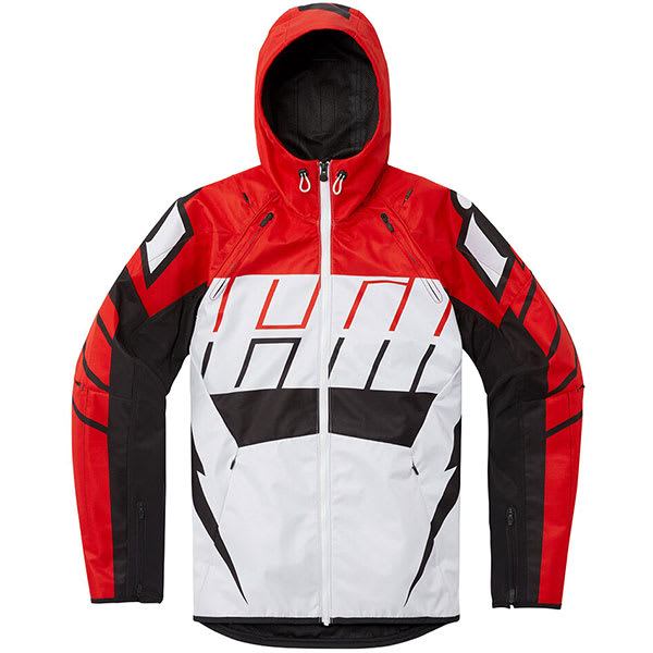 Icon Airform Retro Textile Jacket - Red by Icon - clearance motorcycle jacket