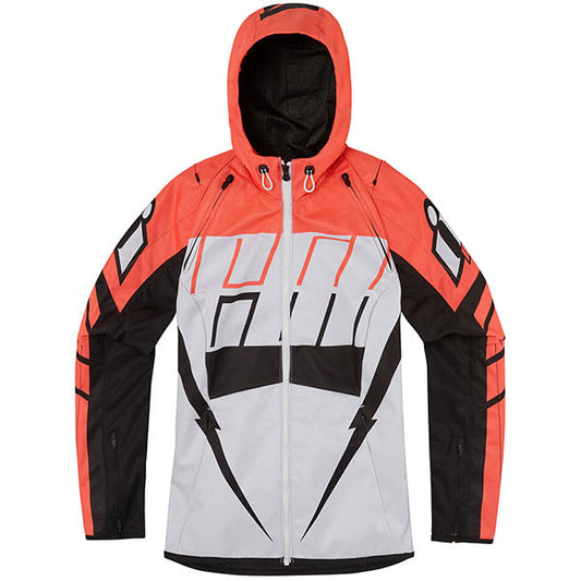 Icon Ladies Airform Retro Textile Jacket - Salmon by Icon - clearance motorcycle jacket