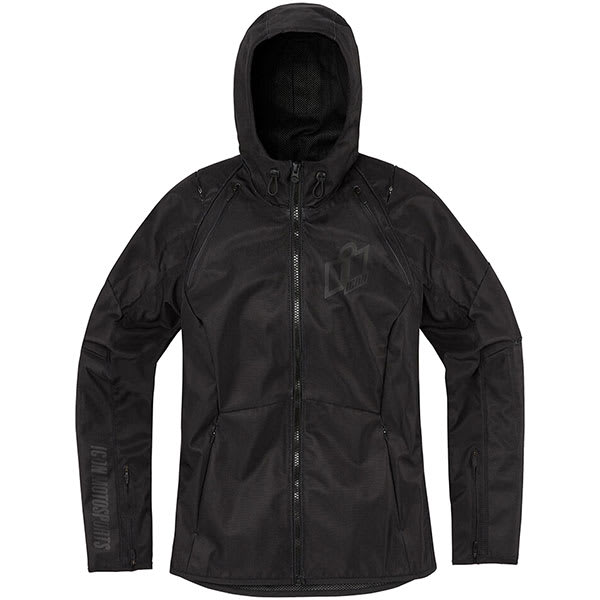 Icon Ladies Airform Textile Jacket - Black by Icon - clearance motorcycle jacket