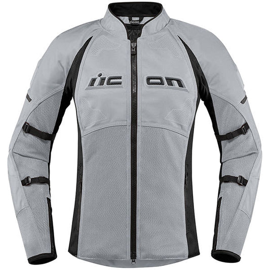 Icon Ladies Contra 2 CE Textile Jacket - Grey by Icon - clearance motorcycle jacket