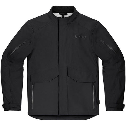 Icon Stormhawk WP Textile Jacket - Black by Icon - clearance motorcycle jacket