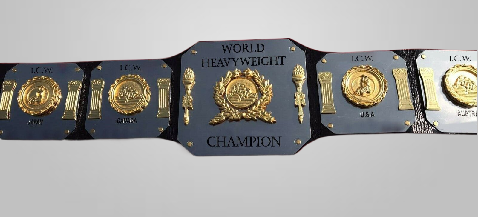 ICW Randy Savage Macho Man World Heavyweight Wrestling Champion Belt Brass Plate - image 1 | DASH RACEGEAR