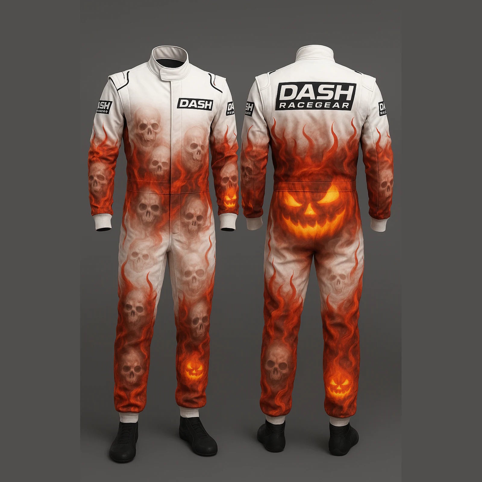 Inferno Skull Halloween Race Suit by Dash Racegear, product gallery view 1 of 2