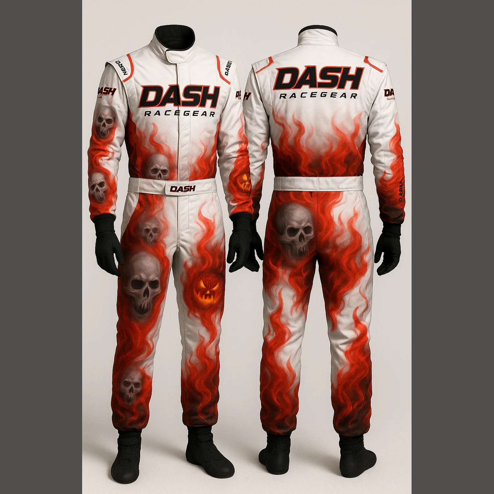 Inferno Skull Halloween Race Suit by Dash Racegear, product gallery view 2 of 2