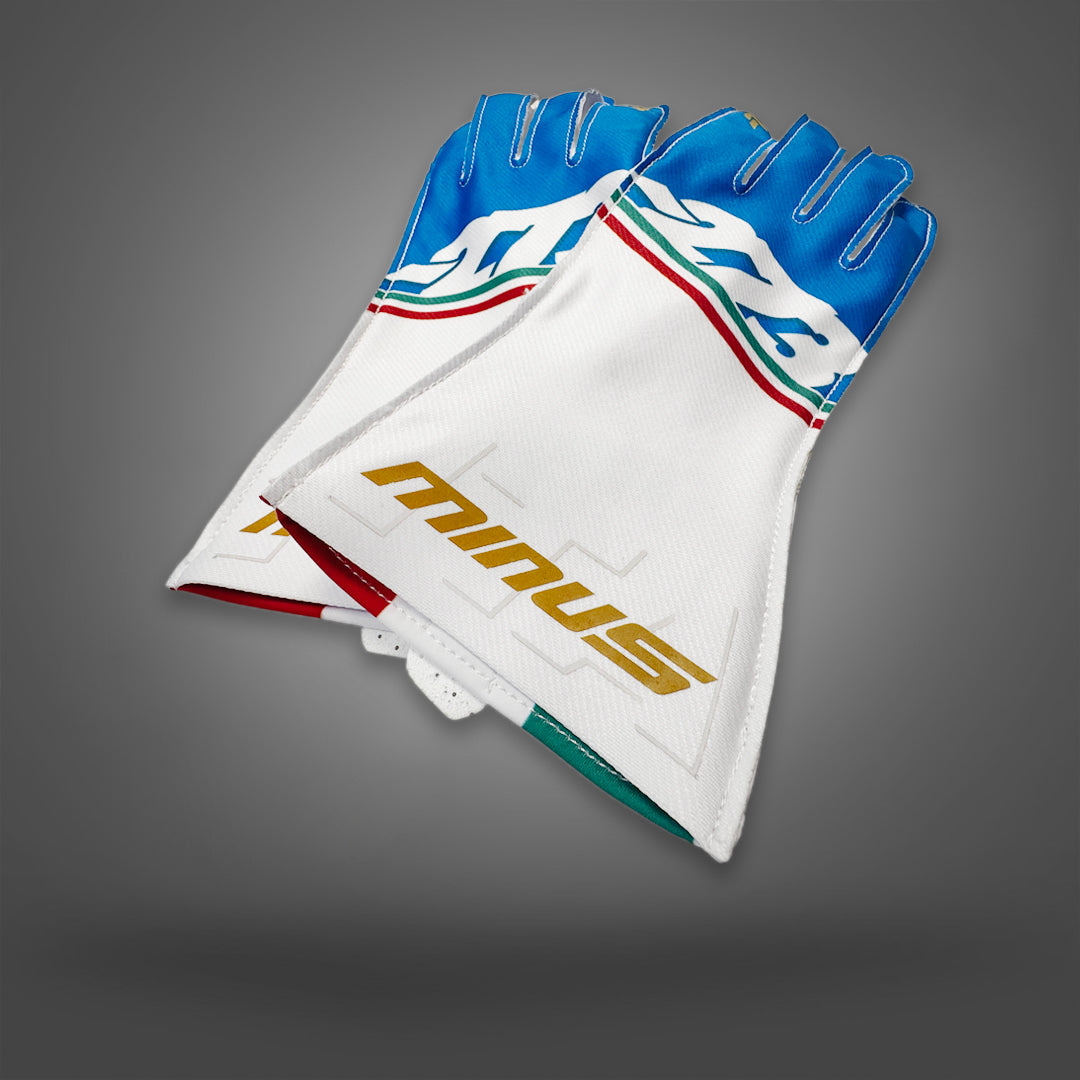 ITALIA Type-3 White/Blue - Glove | DASH RACEGEAR