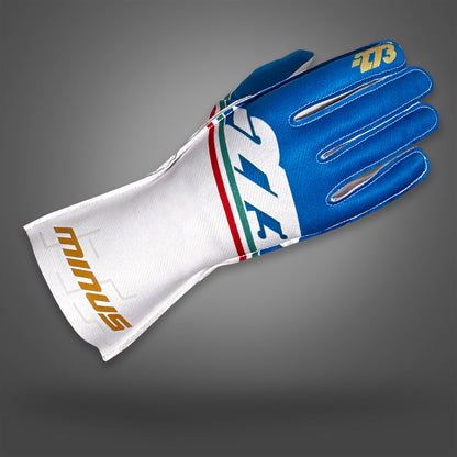 ITALIA Type-3 White/Blue - Glove | DASH RACEGEAR