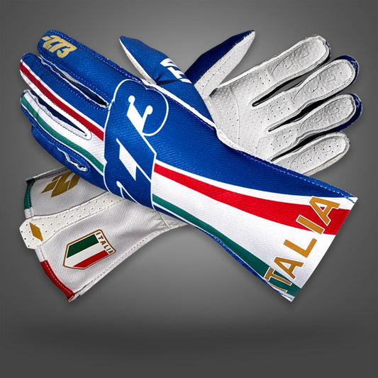 ITALIA Type-4 Blue/Tricolore - Glove | DASH RACEGEAR