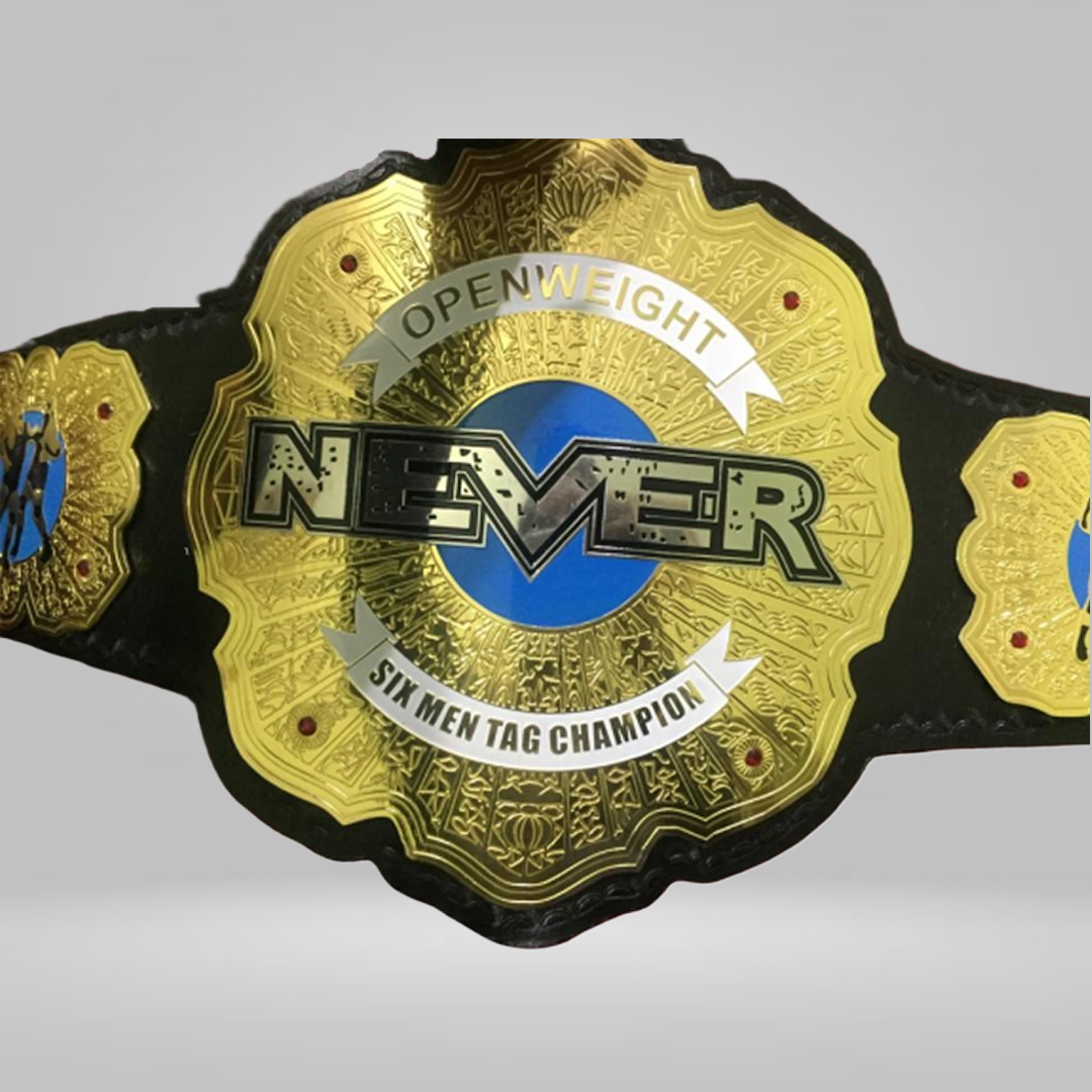 IWGP OPEN WEIGHT NEVER SIX MEN TAG TEAM WRESTLING CHAMPIONSHIP BELT REPLICA - image 1 | DASH RACEGEAR