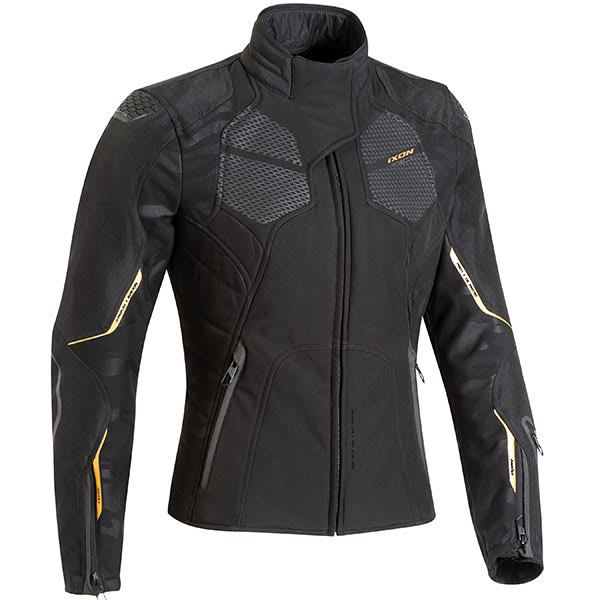 Ixon Ladies Cell Textile Jacket - Black / Gold by Ixon - clearance motorcycle jacket