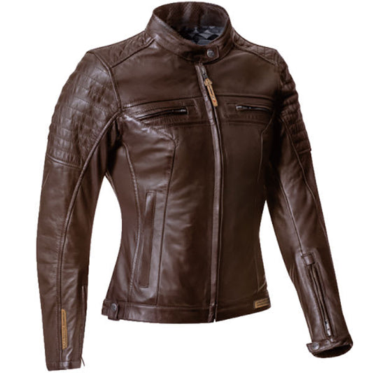 Ixon Ladies Torque Leather Jacket - Brown by Ixon - clearance motorcycle jacket