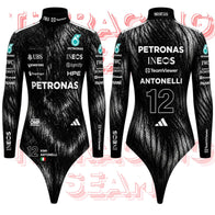 Kimi Antonelli-Inspired 2026 Wolf F1 Women Bodysuit and Onesie by Dash Racegear, front product view, design 7727