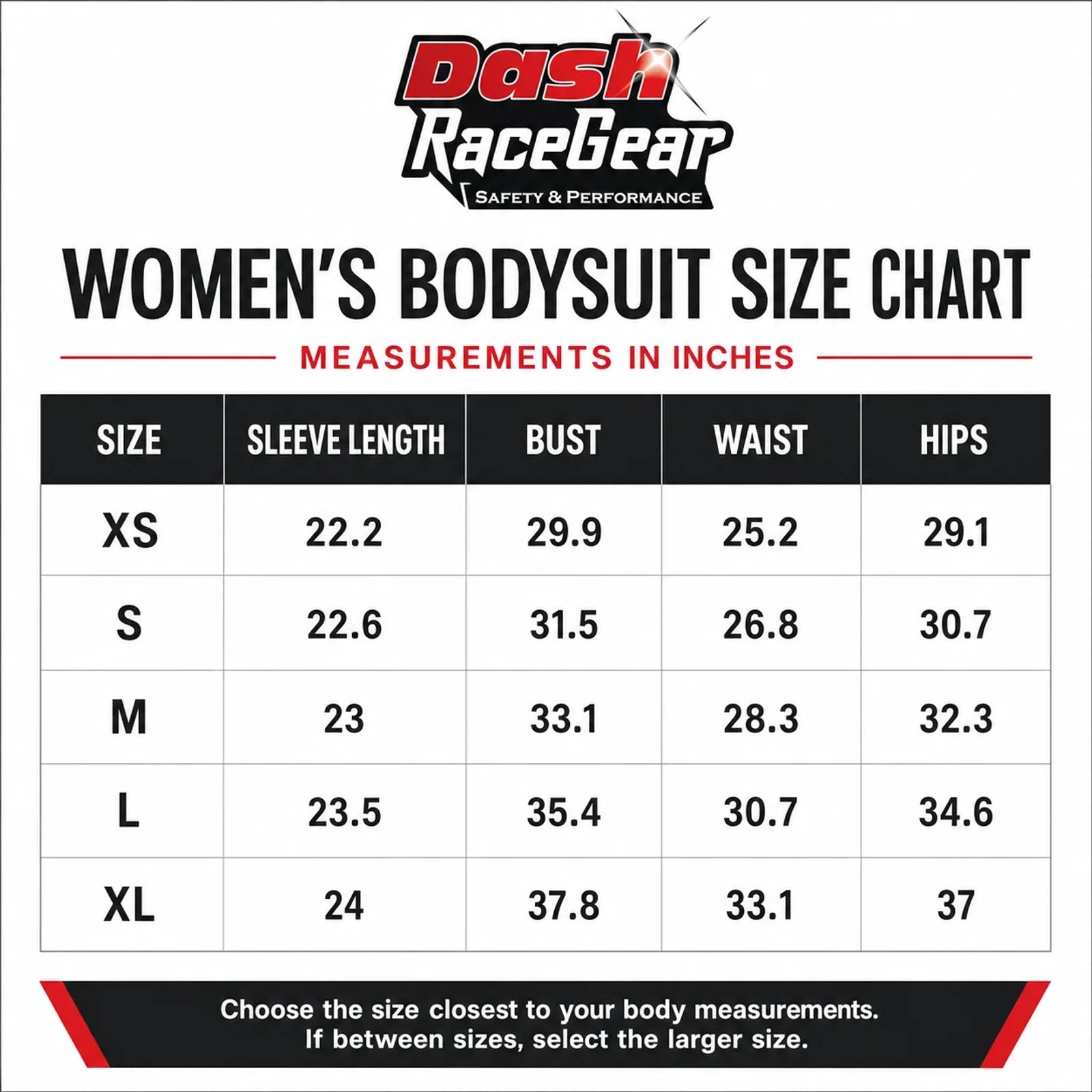 Kimi Antonelli-Inspired 2026 Wolf F1 Women Bodysuit and Onesie size chart, Dash Racegear XS to XL, design 7727