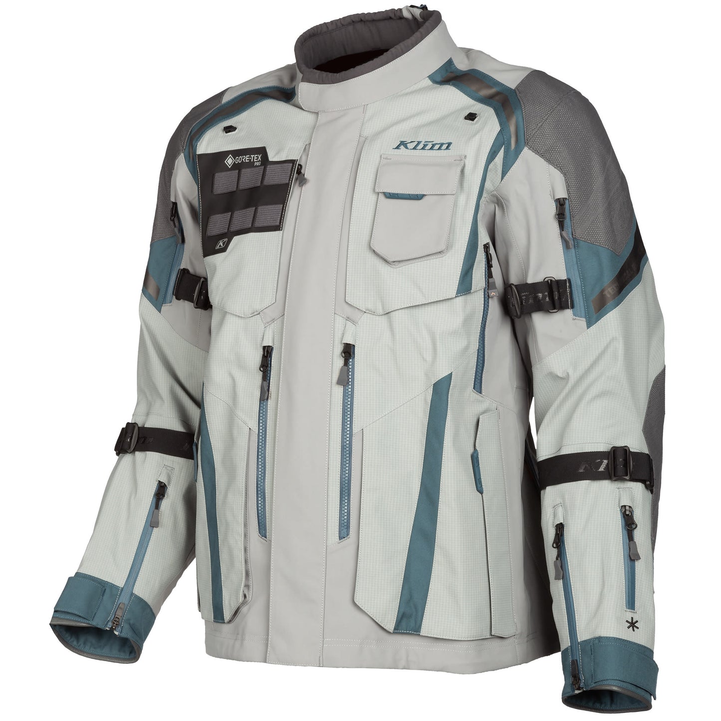 Klim Badlands Pro A3 Gore-Tex Textile Jacket - Monument Grey / Petrol by Klim - clearance motorcycle jacket