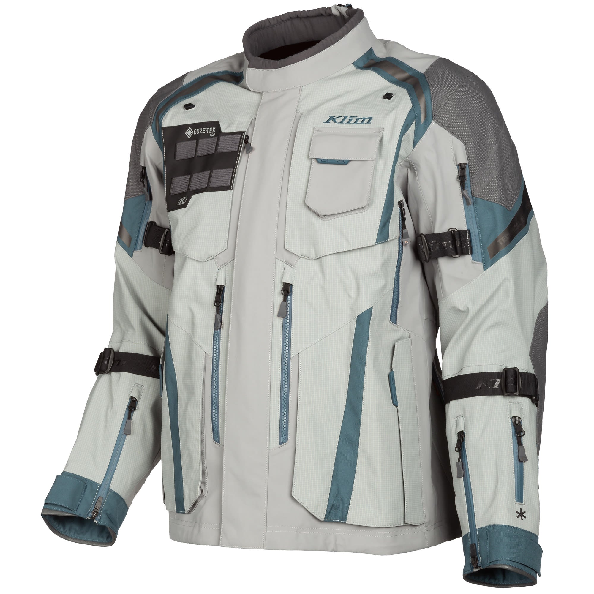 Klim Badlands Pro A3 Gore-Tex Textile Jacket - Monument Grey / Petrol by Klim - clearance motorcycle jacket