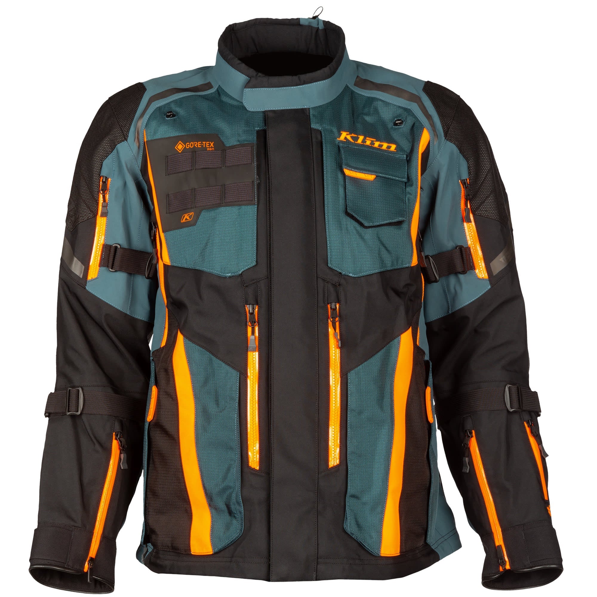 Klim Badlands Pro V4 Gore-Tex Jacket - Petrol / Strike Orange by Klim - clearance motorcycle jacket