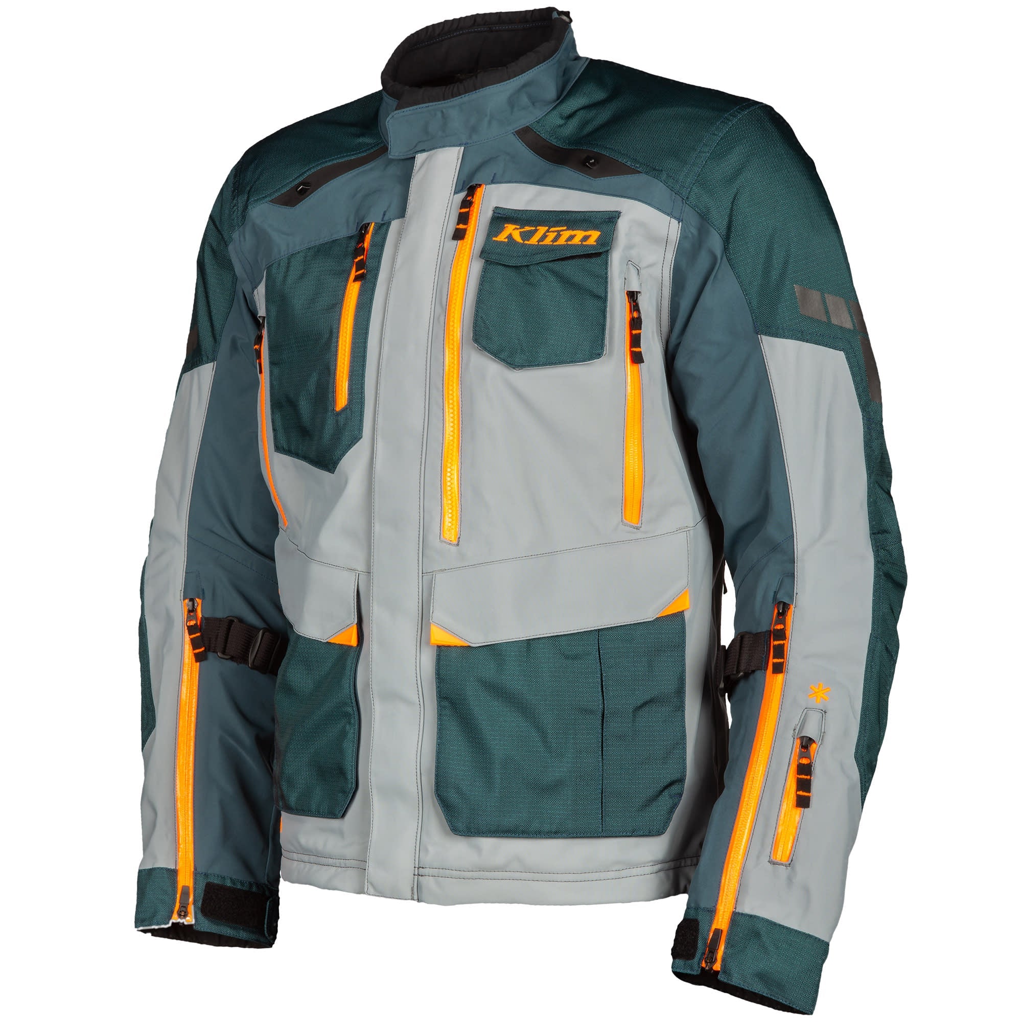 Klim Carlsbad V3 Gore-Tex CE Jacket - Petrol / Strike Orange by Klim - clearance motorcycle jacket