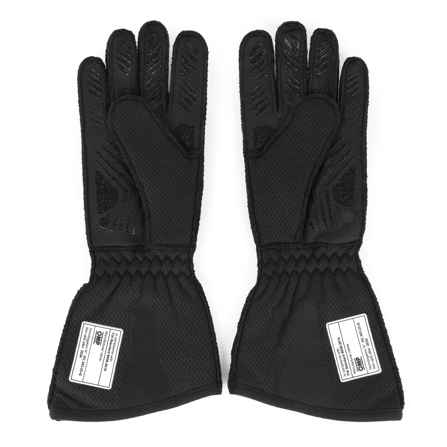 Palm view of Lance Stroll 2024 Aston Martin F1-inspired race gloves with grip panels