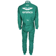 FIA and Puma collar label on Lance Stroll’s 2025 Aston Martin F1 race suit – Dash Racegear.