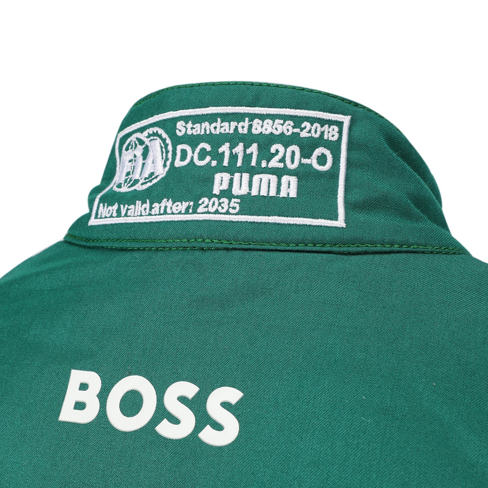 Aston Martin, Aramco and Valvoline chest logos on the 2025 F1 race suit – Dash Racegear.