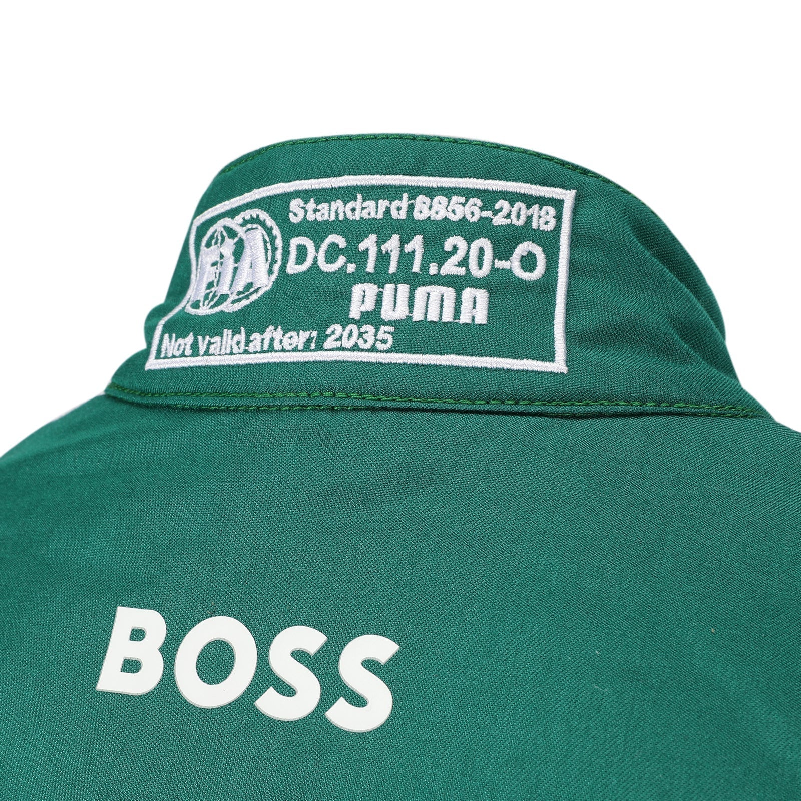 Aston Martin, Aramco and Valvoline chest logos on the 2025 F1 race suit – Dash Racegear.