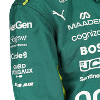 Stroll name and Canadian flag detail on the 2025 Aston Martin F1 race suit – Dash Racegear.