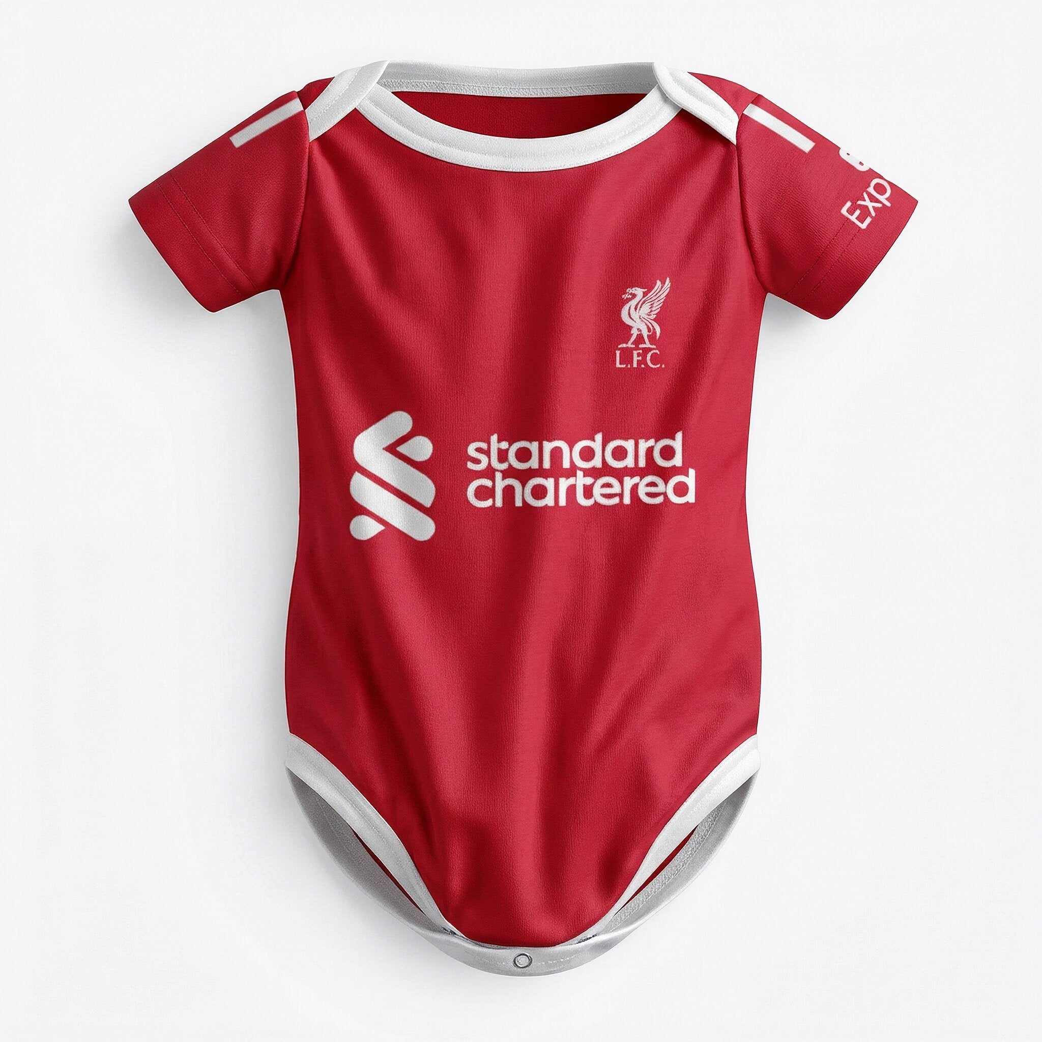 25/26 Liverpool Baby Bodysuit front view baby onesie by Dash Racegear