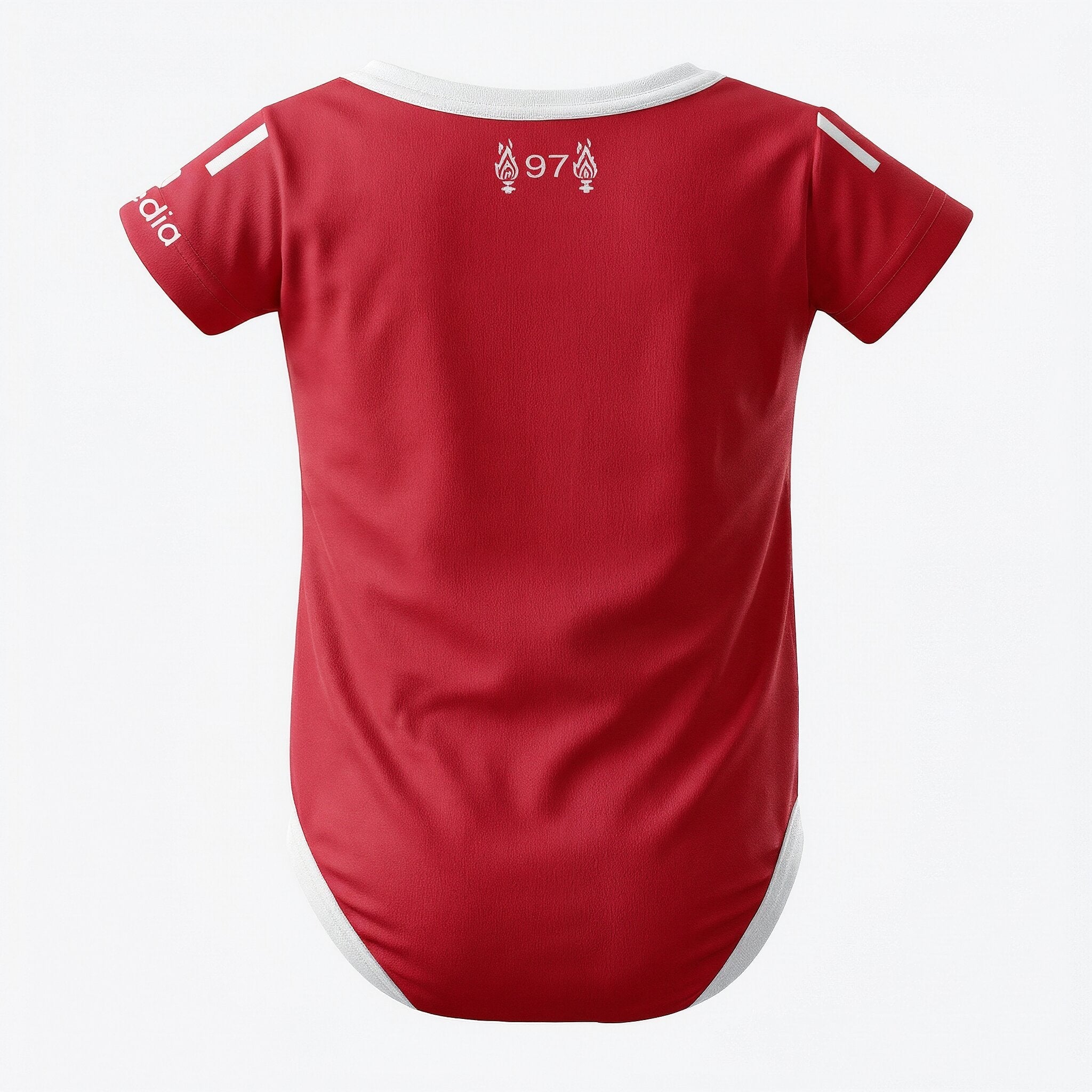 25/26 Liverpool Baby Bodysuit back view baby onesie by Dash Racegear