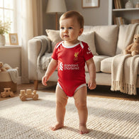 24/25 Liverpool Baby Bodysuit lifestyle view for baby sports fans