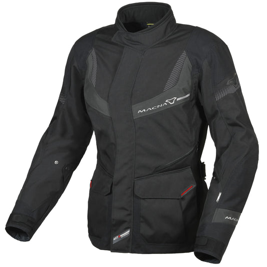 Macna Ladies Rancher Textile Jacket - Black / Grey by Macna - clearance motorcycle jacket