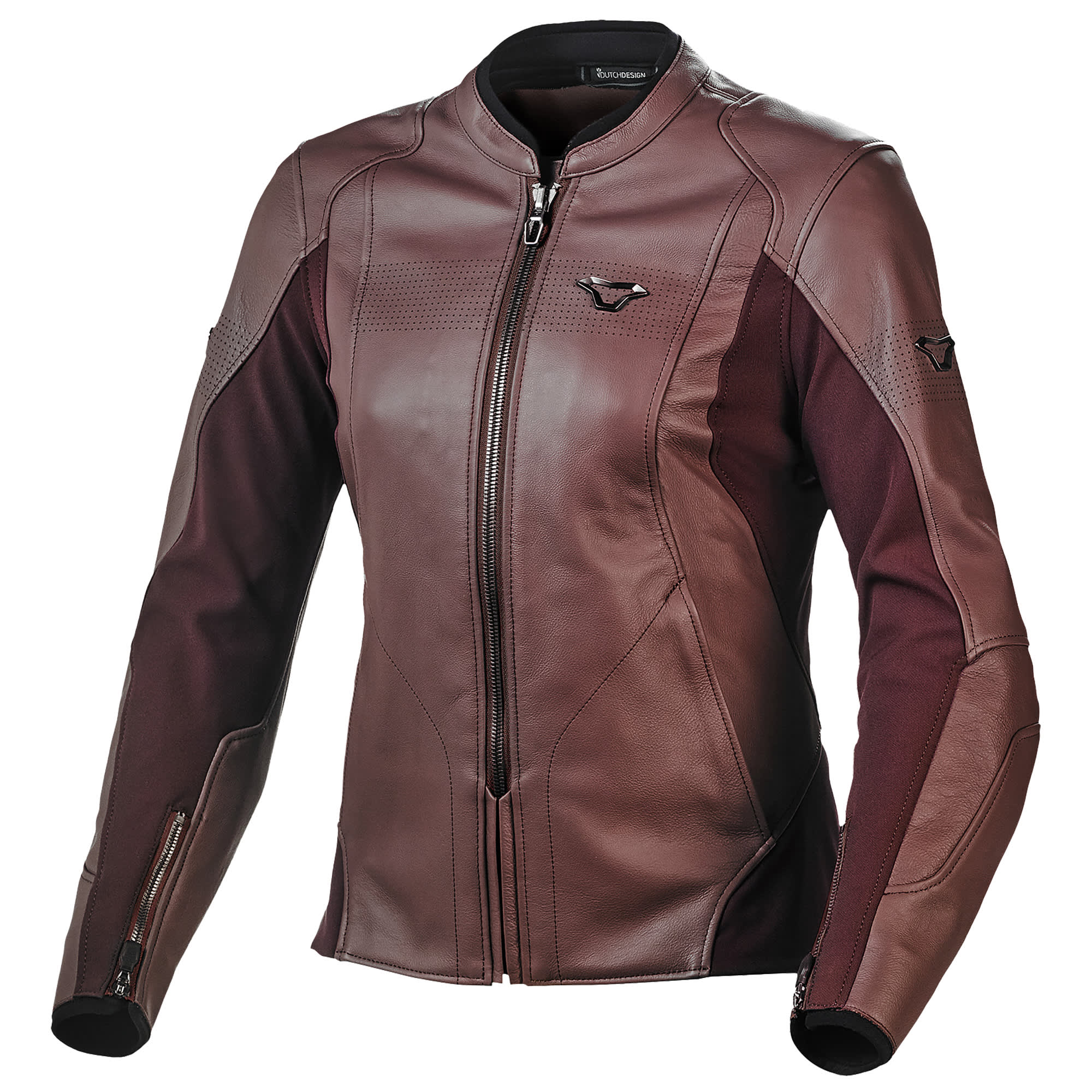 Macna Ladies Tequilla Leather Jacket - Dark Pink by Macna - clearance motorcycle jacket