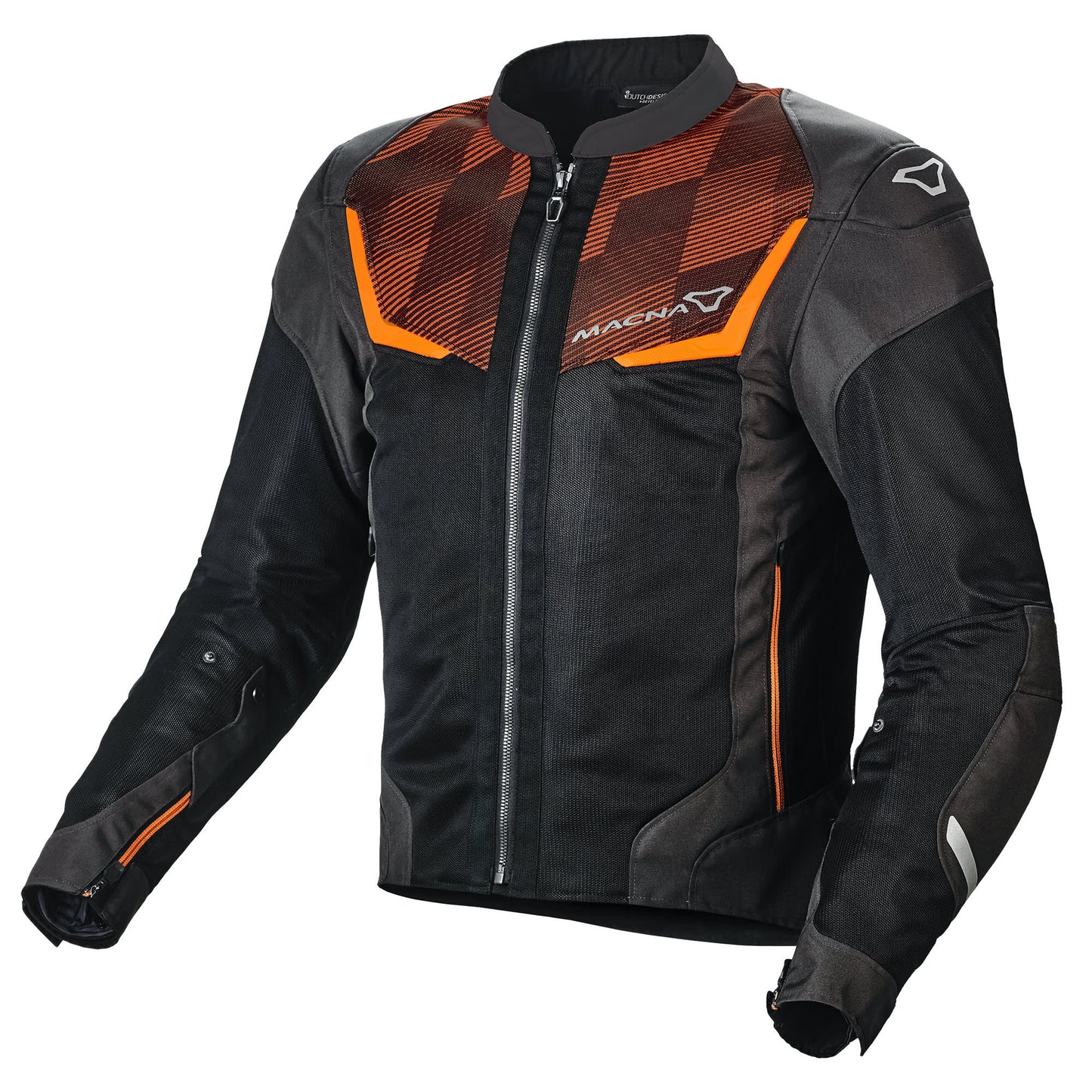 Macna Orcano Textile Jacket - Orange / Black by Macna - clearance motorcycle jacket