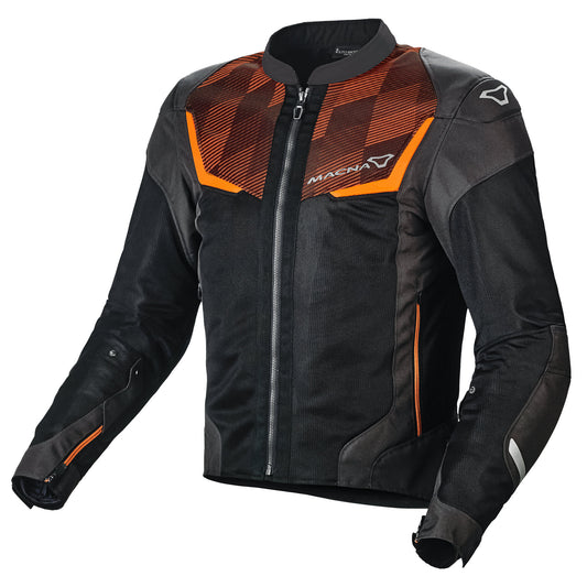 Macna Orcano Textile Jacket - Orange / Black by Macna - clearance motorcycle jacket