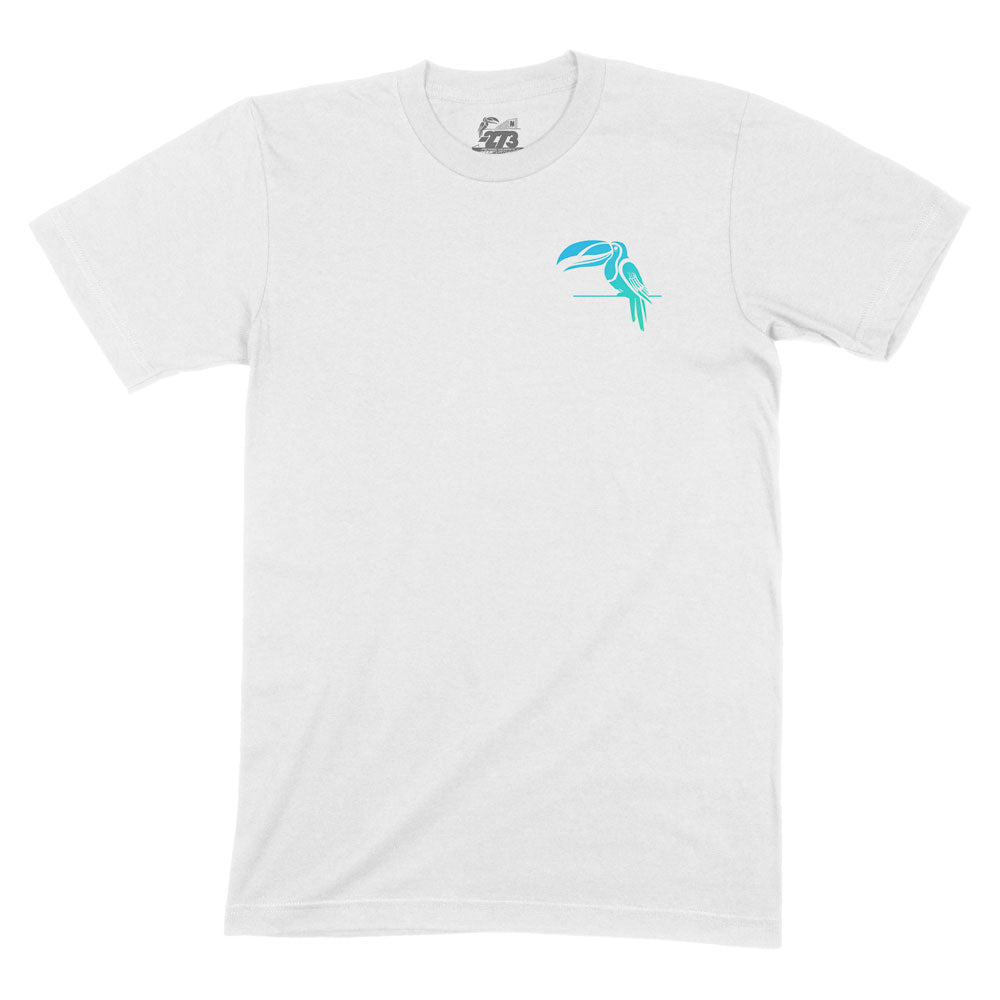MANAUS Tee White/Cyan/Turquoise - Tee Shirt | DASH RACEGEAR