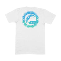 MANAUS Tee White/Cyan/Turquoise - Tee Shirt | DASH RACEGEAR