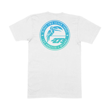MANAUS Tee White/Cyan/Turquoise - Tee Shirt | DASH RACEGEAR