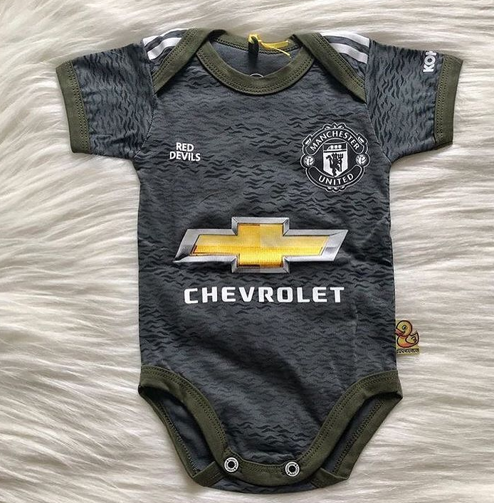 Fan Edition Manchester United Away2 soccer baby romper 100% cotton - baby romper image 1