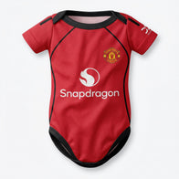 25/26 Manchester United Baby Bodysuit front view baby onesie by Dash Racegear