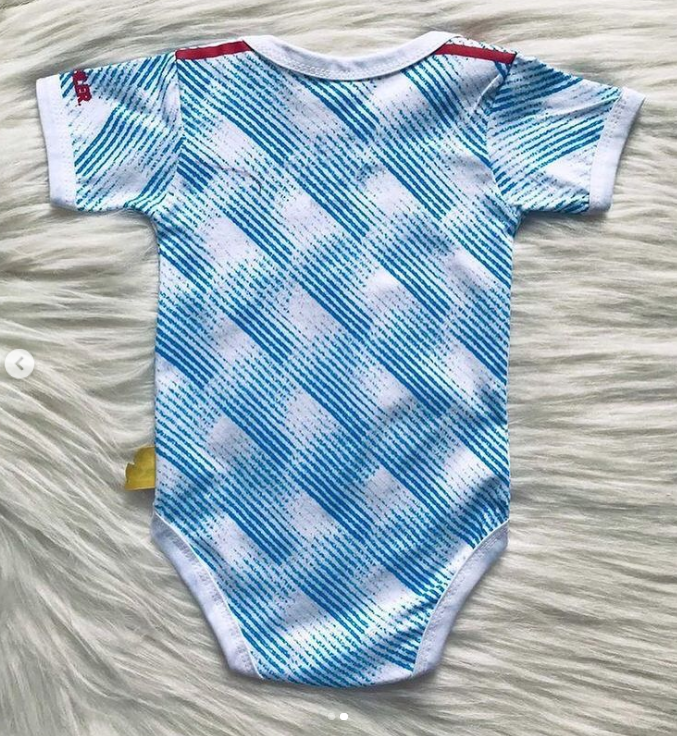 Manchester United Away soccer baby romper 100% cotton - Style 1 - baby romper image 2
