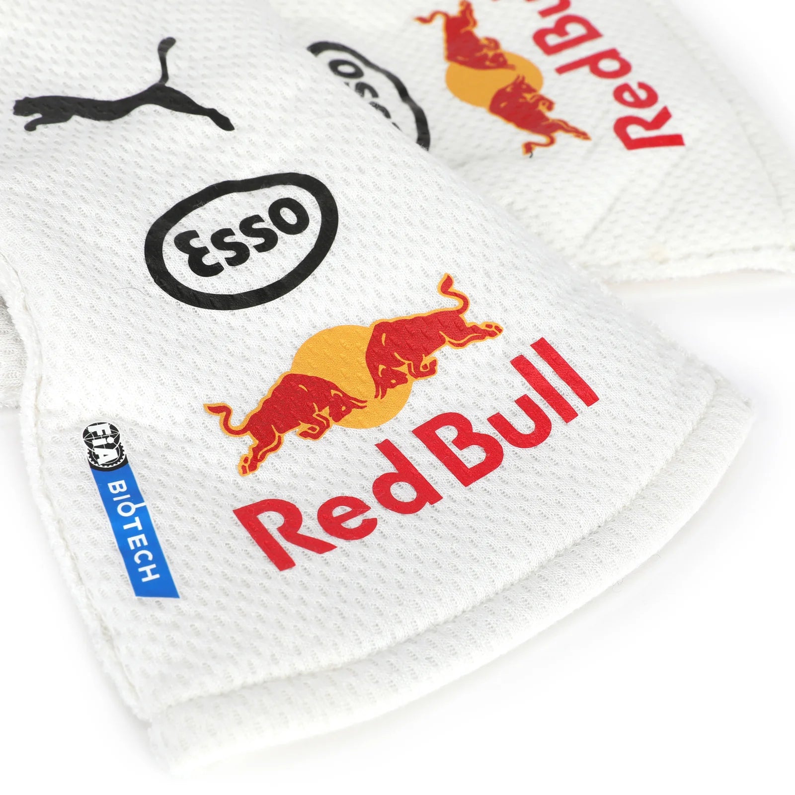 Red Bull, Esso and FIA Biotech logos on Max Verstappen’s 2021 Turkish GP gloves – Dash Racegear.