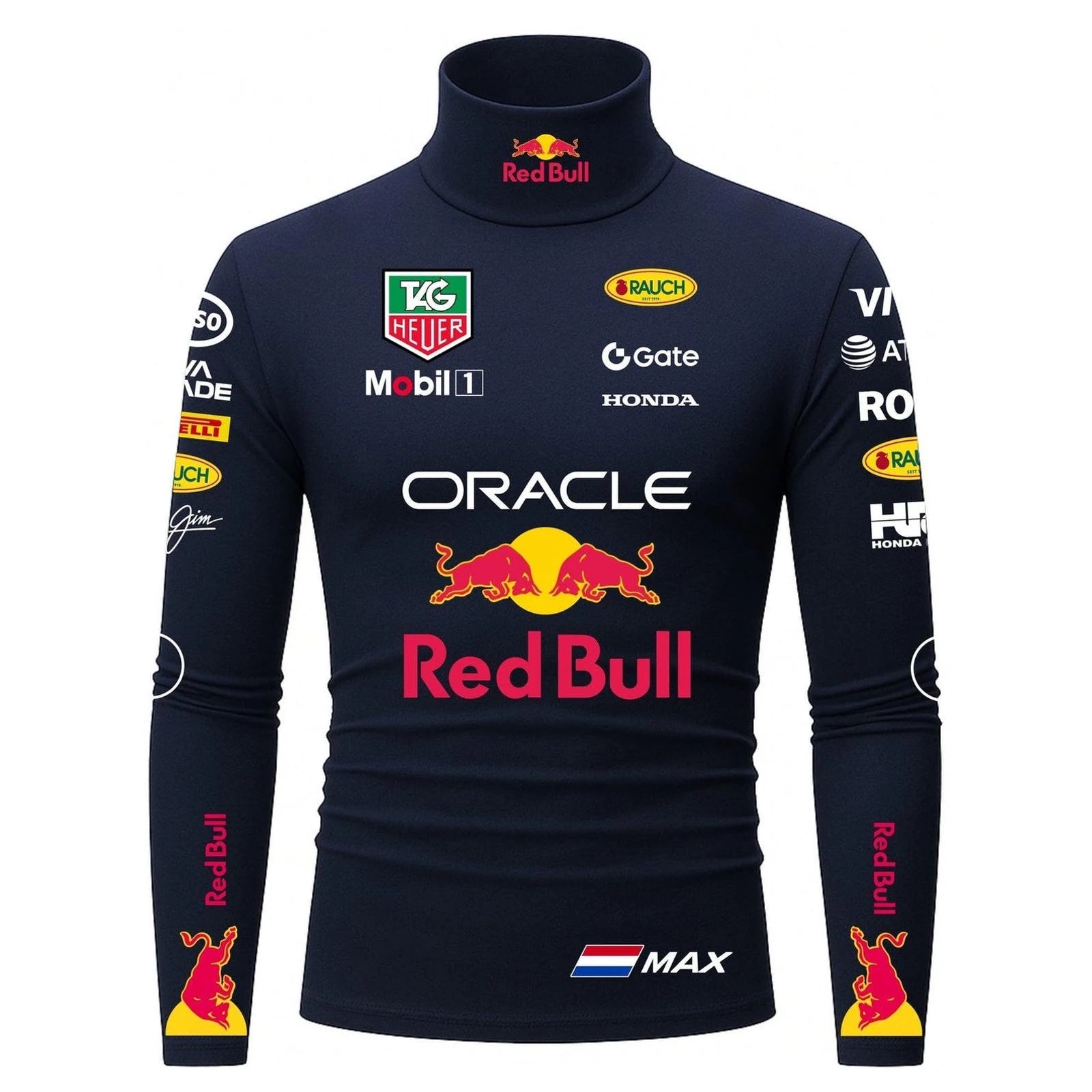 Max Verstappen 2025 F1 Undersuit Red Bull Racing Base Layer Racing by Dash Racegear, front product view, design 5098
