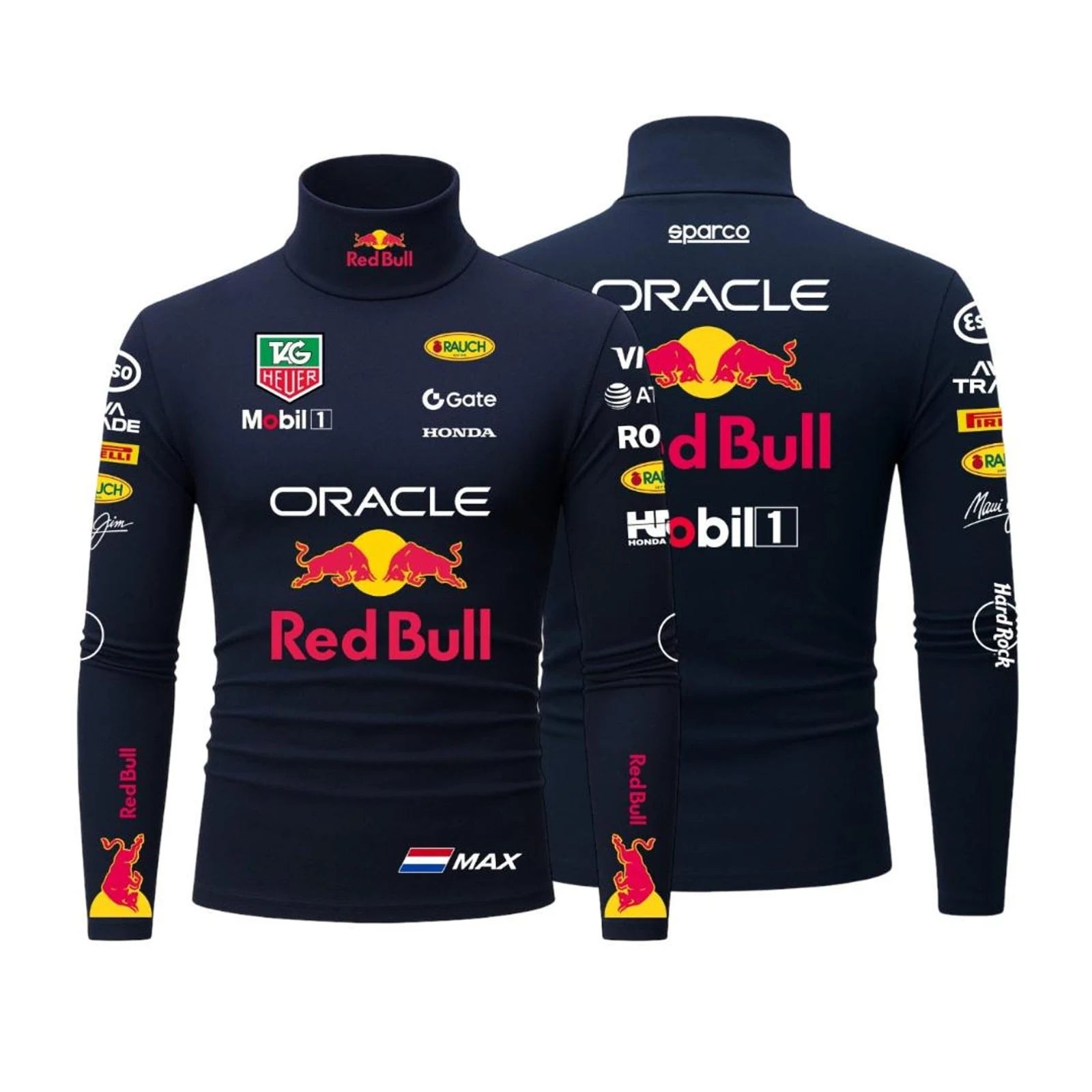 Max Verstappen 2025 F1 Undersuit Red Bull Racing Blue Base Layer by Dash Racegear, front product view, design 8900