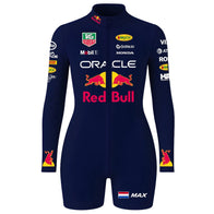 Max Verstappen 2025 F1 Women Jumpsuit and Onesie Red Bull Racing by Dash Racegear, front product view, design 3450