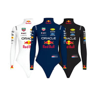 Max Verstappen 2026 F1 Women Bodysuit and Onesie Red Bull Blue by Dash Racegear, front product view, design 4282