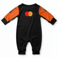 McLaren Longsleeve Jumpsuit 2025 back view baby onesie by Dash Racegear