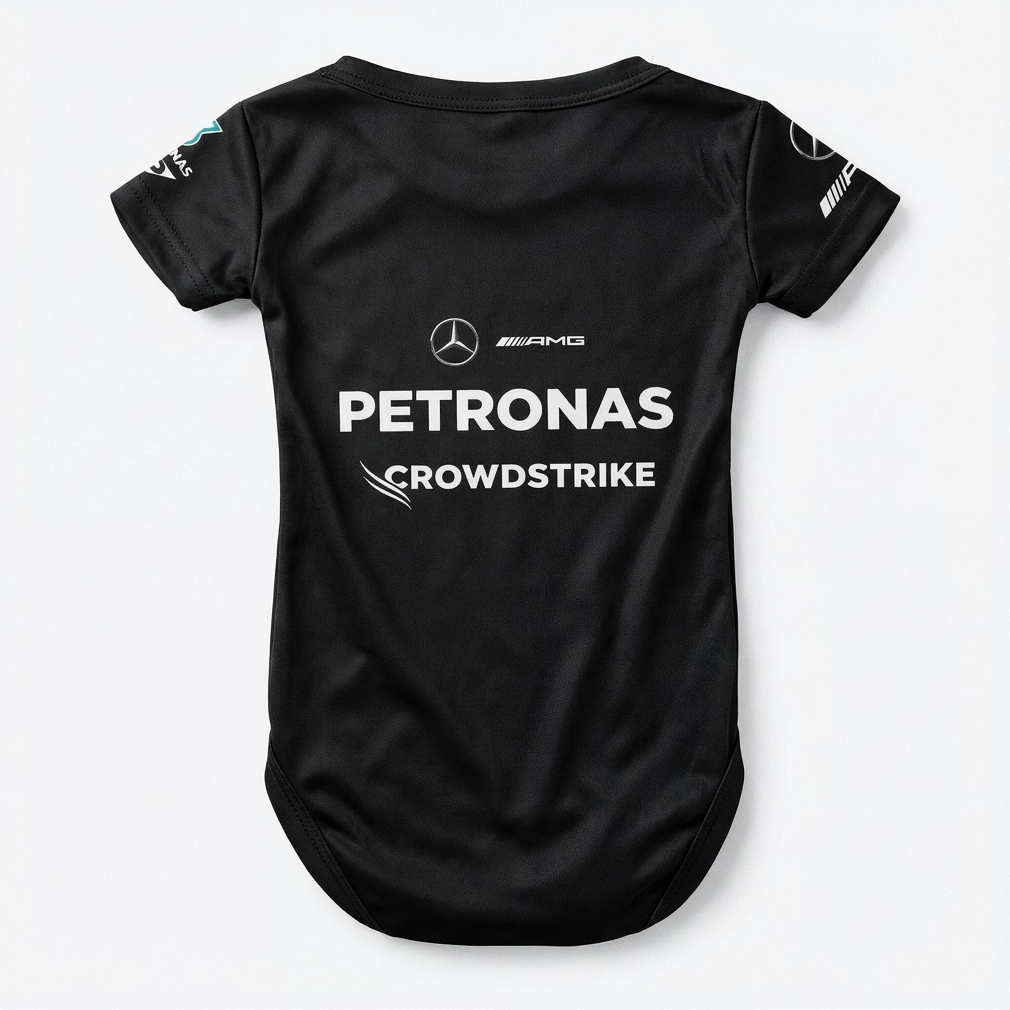 Mercedes Baby Bodysuit Onesie 2025 back view baby onesie by Dash Racegear
