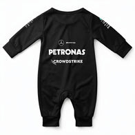 Mercedes Longsleeve Baby Onesie Jumpsuit 2026 back view baby onesie by Dash Racegear