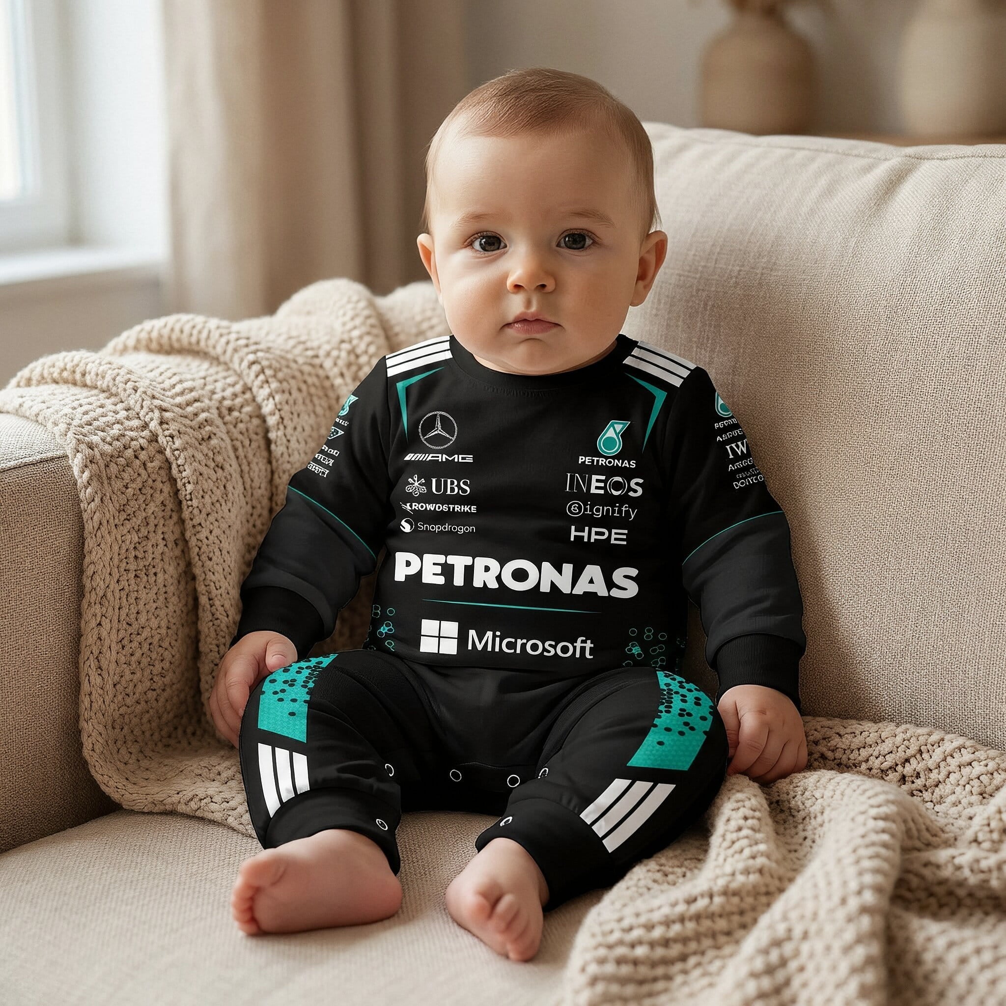 Mercedes Longsleeve Baby Onesie Jumpsuit 2026 product detail image 5