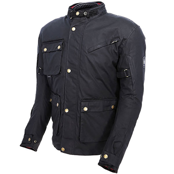 Merlin Expedition D3O Waxed Cotton Textile Jacket - Black by Merlin - clearance motorcycle jacket