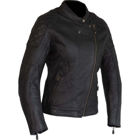 Merlin Ladies Bristol Cafe D3O Leather Jacket - Black by Merlin - clearance motorcycle jacket