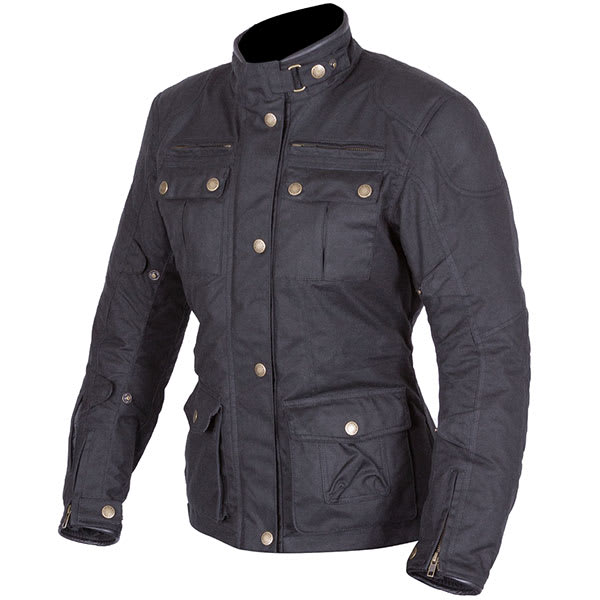 Merlin Ladies Buxton 2 Silk Wax Textile Jacket - Black by Merlin - clearance motorcycle jacket